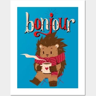 Happy winter - coffee first then bonjour Posters and Art